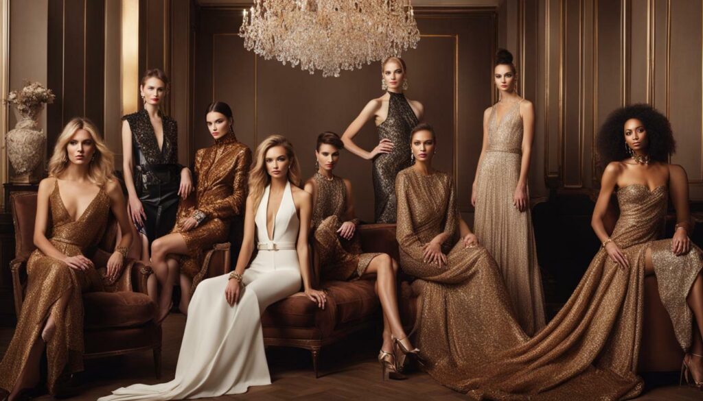 Julia Haart with a group of models